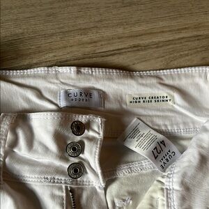 Women's High Rise Skinny Jeans - White